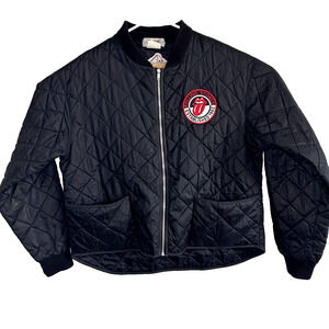 Vintage Swag Rolling Stones Quilted Full Zip Jacket Unisex XL Rock Music Street